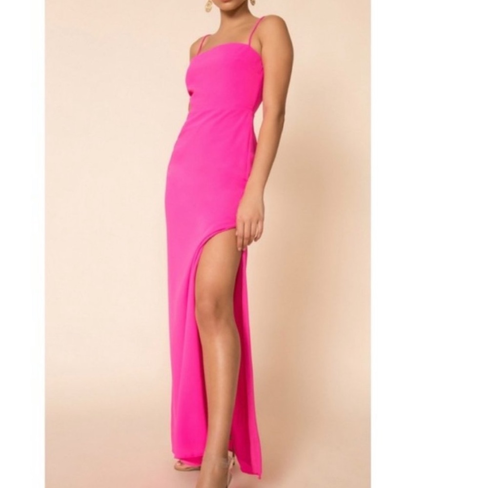 NWT superdown Addison Maxi Dress hot pink